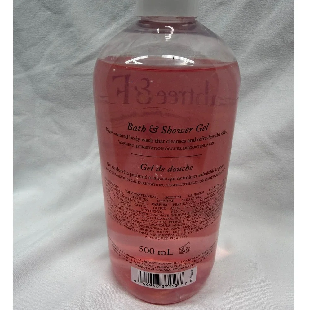 Crabtree & Evelyn NEW Set of Rosewater Shower Gel and Body Lotion 16.9 Fl Oz